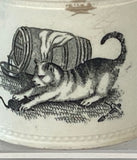 Staffordshire Pearlware Children’s Mug Black Cat Mouse BB#114