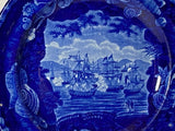 Historical Staffordshire Blue Plate Macdonough’s Victory 7 1/2” CB