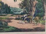 Original Currier & Ives Print Large Folio Summer In The County Fanny Palmer