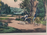 Original Currier & Ives Print Large Folio Summer In The County Fanny Palmer