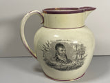 Staffordshire Creamware Liverpool War of 1812 Pitcher Perry and Jones