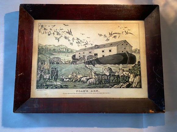 Original Currier & Ives Type Print Noah’s Ark By J. Baillie