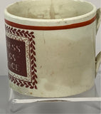 Staffordshire Children’s Creamware Mug Idleness Brings Disgrace BB#25