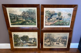 Original Set of Currier & Ives 4 Season Small Folio Prints Homestead