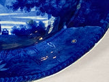 Staffordshire Dark Blue Platter Customs House London