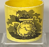 Staffordshire Children’s Canary Yellow Mug Childs For A Good Boy Crown