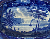 Historical Staffordshire Blue Vegetable Dish Tappen Bay From Greenburgh Vegetable Dish