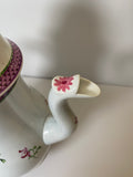 Staffordshire Pearlware Coffee Pot With Floral Rose