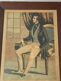 PB6 Original N. Currier & Ives Print “John” Red, White And Blue Striped Suit