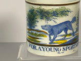 Staffordshire Children’s Mug For A Young Sportsman With Dog BB #95