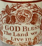 Staffordshire Creamware Children’s Mug God Bless The Land We Live In BB#11