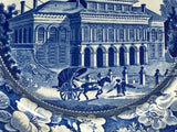 Historical Staffordshire Blue Boston State House Plate 8 1/2”