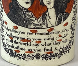Staffordshire Creamware Mug Remember Me BB#104