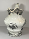 Historical Staffordshire Black Pitcher Albany City Hall Thorpes Sprague