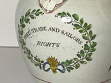 Historical Staffordshire Pearlware Arms  The United States Pitcher LA4