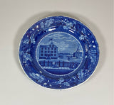 Historical Staffordshire Blue Scudder’s American Museum Plate