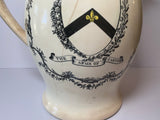 Staffordshire Creamware Liverpool Pitcher Arms Deering Carver Eagle