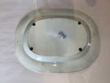 Historical Staffordshire Blue Quadruped Platter With Moose And Hunters CB