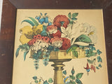 PB5 Original Currier & Ives Print “A Flower Stand”