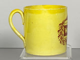 Staffordshire Canary Childrens Mug with Eagle and Washington Cartouche BB1