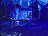 Historical Staffordshire Blue Platter View of La Grange Lafayette’s Residence