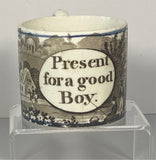 Staffordshire Brown Transfer Children’s Mug Present For A Good Boy Fisherman BB#87