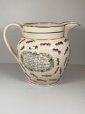 Staffordshire Sunderland Luster Ship Pitcher With Compass And Poem