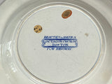 Historical Staffordshire Blue Soup Plate Octagon Church Boston