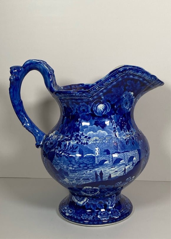 Historical Staffordshire Erie Canal Wash Pitcher