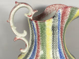 Staffordshire Rainbow Spatterware 5 Color Wash Pitcher