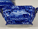 Historical Staffordshire Landing of Lafayette Gravy Tureen and Tray