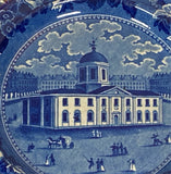 Historical Staffordshire Dark Blue Court House Baltimore Plate