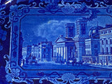 Staffordshire Dark Blue Platter London Views St. George’s Chapel Regent Street