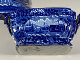 Historical Staffordshire Landing of Lafayette Gravy Tureen and Tray