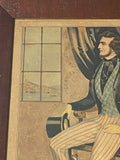 PB6 Original N. Currier & Ives Print “John” Red, White And Blue Striped Suit
