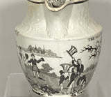 Historical Staffordshire  Old Rotten Tree Pitcher British Reform