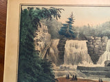 Original Currier Ives Print Trenton High Falls Great Condition