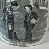 Staffordshire Transfer Large Child’s Mug “Slack” and “How’s Business” BB#103
