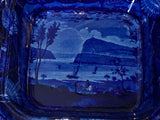 LB3 Historical Staffordshire Blue Vegetable Dish Quebec Canada Hudson 1825