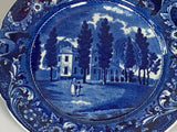 Historical Staffordshire Blue Plate Hoboken New Jersey By Stubbs