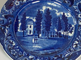 Historical Staffordshire Blue Plate Hoboken New Jersey By Stubbs