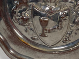 Staffordshire Silver Resist King George lll and Coat of Arms Plates British Royalty