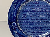 LC3 Historical Staffordshire Erie Canal Inscription Toddy Plate 1825 LC3