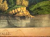 Original Currier & Ives Print Yo - Semite Falls