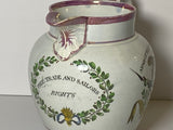Historical Staffordshire Pearlware Arms  The United States Pitcher LA4