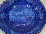 Historical Staffordshire Soup Plate View of Albany New York
