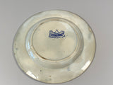 Blue Staffordshire Transfer Quadruped Plate with Spotted Dog 6 1/8”