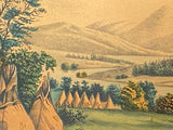 Haskell and Allen Lithograph of an Indian Encampment