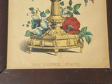 PB5 Original Currier & Ives Print “A Flower Stand”