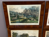 Original Set of Currier & Ives 4 Season Small Folio Prints Homestead